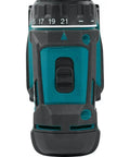 Close-up view of the gear selector on the Workhorse Compact Cordless Driver Drill Kit Featuring Slick 18V Lithium Ion Power.