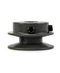 Side view of Single Groove V Belt Pulley 2.05 Inch Diameter With Five Eighth Inch Bore Cast Iron For A Belt Section 3L 4L AX V Belt Drives