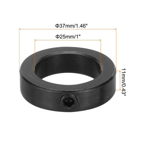 1 Inch Bore Carbon Steel Shaft Collar Set Screw Style Clamping Collars Black 2 Pcs