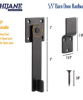 Heavy Duty 6 Inch Farm Flip Gate Latch For Outdoor Wood Fence And Barn Doors, Solid Black Gate Lock Hardware