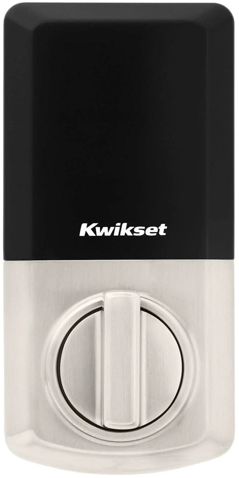 Back view of Contemporary SmartCode Touchpad Electronic Deadbolt With SmartKey 9270CNT-514S Matte Black Finish showing lock mechanism