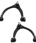 Solid Front Upper Control Arm Kit For 2021-2025 Ford F150 With Ball Joint Assembly Driver And Passenger Side Direct Replacement Fitment Not For Raptor Models, black pair