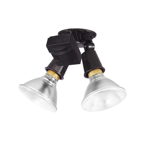 Dual Head Motion Sensor Security Flood Light 240W 110 Degree Detection 60 Foot Range Hardwired Outdoor Flood Light Bronze