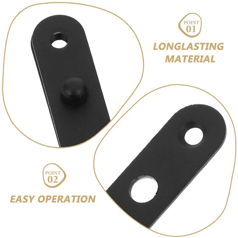 Hidden Pivot Door Hinges Set Concealed Heavy Duty 4 Pack In Stainless Steel detail, showing black finish and easy operation.