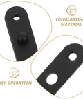 Close-up of two concealed pivot hinges, Hella Durable Hidden Door Hinges Set 4 Pcs Stainless Steel Heavy Duty, highlighting features.