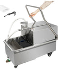 Ageanbri 55L Commercial Fryer Oil Filter Machine High Flow Rate Cart with stainless steel construction and mobile design.