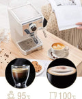 Pro Style Espresso Pump Coffee Machine Semi Automatic For Home Use With 20 Bar Pressure And Built In Milk Frother shown on a table