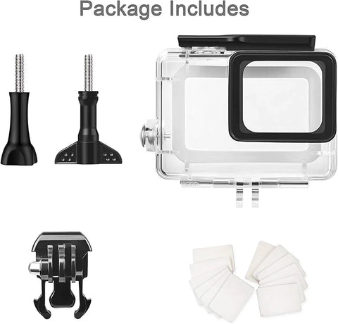 Beefed Up Waterproof Housing For GoPro HERO7 BLACK HERO6 BLACK And HERO5 BLACK 148FT 45M Underwater Dive Case with accessories.