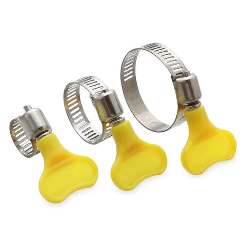 Ultimate 50 Pcs Stainless Steel Hose Clamp Assortment Kit With Adjustable Worm Gear Fasteners For Water Fuel Air Lines That Seal Like A Champ, three clamps