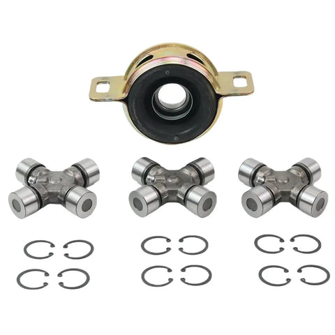 Drive Shaft Center Support Bearing And U Joint Kit For Toyota Tacoma 2005 Through 2015 2WD 4WD showing components