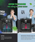 Comparison of 3D printer with and without Pro Grade 3D Printer Filtration System With True HEPA H13 And Carbon Filter for Bambu Lab P1S X1C