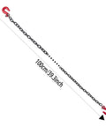 Mini Metal Trailer Chain With Tow Hook RC Car Decoration For 1x10 Scale Crawlers And Trucks Like Axial SCX10 D90 TRX4 CC01 RC4WD HSP 94180 Black Red Metal Accessory For Realistic Rugged Look, 100cm view
