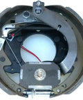 Beefed Up Trailer Axle Backing Plate With Electric Right Hand Brake Flange 12.25 By 3.5 Inch Five Bolt Pattern Fits 9K 10K 12K Axles
