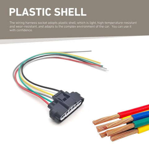 Drop In Throttle Body Wiring Harness Plug 6 Pin TPS Sensor Pigtail Replacement Adapter Easy Install For OEM 90980 11858 Compatible