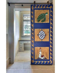 Coastline Nautical Barn Door For Exterior And Interior Sliding Use, Single Or Double Doors, Sea Turtle Lighthouse And Compass Decor