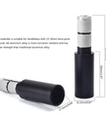 1 Pair Adjustable Bike Handlebar Extension Made From Aluminum Alloy with measurements and folded view