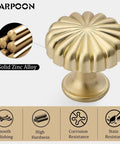 10 Pack Vintage Round Cabinet Knobs 1.1 Inch Brushed Brass Drawer And Wardrobe Handles For Kitchen Cabinets And Furniture Hardware Zinc Alloy Durable Easy Install Must Have showcasing solid zinc alloy construction.