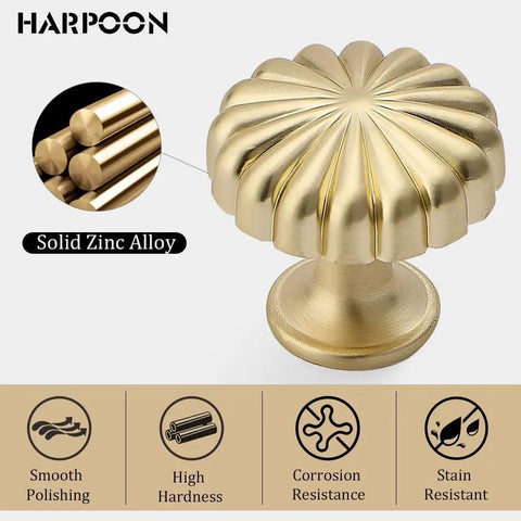 10 Pack Vintage Round Cabinet Knobs 1.1 Inch Brushed Brass Drawer And Wardrobe Handles For Kitchen Cabinets And Furniture Hardware Zinc Alloy Durable Easy Install Must Have showcasing solid zinc alloy construction.