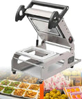 Semi Automatic Hand Pressure Takeaway Box Sealing Machine For Restaurants And Shops, stainless steel, ideal for seafood and BBQ.