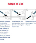 Steps to use desoldering solder wick braid 5ft length 4mm width for electronics repair tool with illustrations for solder removal