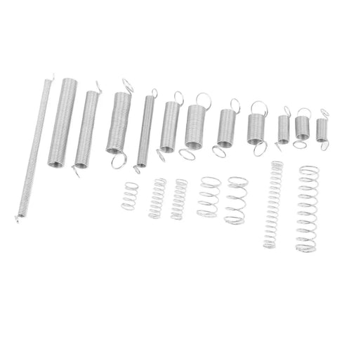 Essential 200 Piece Compression And Extension Spring Assortment Kit For Any Car Repair Or Home DIY Project With Zinc Plated Steel In 8 Sizes To Make Your Next Fix Easy As Pie, zinc steel springs