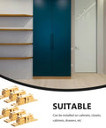 Brass Ball Catch Kit For Cabinet Doors 6 Pcs With Screws Easy Install Double Roller Design Decorative Wardrobe And Closet Hardware