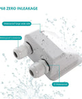 Easy Install No Drill RV Solar Panel Roof Mount Kit waterproof junction box with connectors, splash resistant.