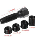 14mm Ignition Plug Rethread Kit With Reamer Tap and 4 Threaded Inserts for Aluminum Cylinder Heads, close-up view