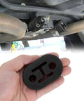 Hand holding Car Exhaust Hanger 4 Pack Rubber Insulator Bushing Mount With 2 Holes Zero Point Four Seven Inch 12mm Universal Fit