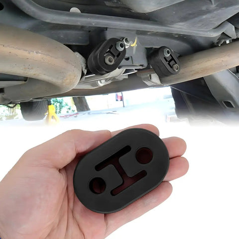 Hand holding Car Exhaust Hanger 4 Pack Rubber Insulator Bushing Mount With 2 Holes Zero Point Four Seven Inch 12mm Universal Fit