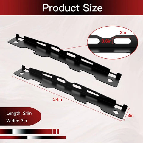 Pro Grade Toe Alignment Tool Plates Kit, 2 Pack With Measuring Tapes For Precise Wheel Alignment, dimensions 24x3 inches