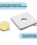Galvanized Beefy Heavy Duty Square Washers 1/2 x 2 x 2 x 3/16 Inch with coin for size reference