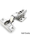 Stainless Steel Cabinet Door Hydraulic Hinges With Damper Slick Soft Close For Cabinets And Cupboards Smooth Quiet Half Overlay