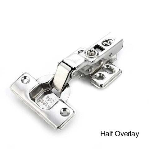 Stainless Steel Cabinet Door Hydraulic Hinges With Damper Slick Soft Close For Cabinets And Cupboards Smooth Quiet Half Overlay