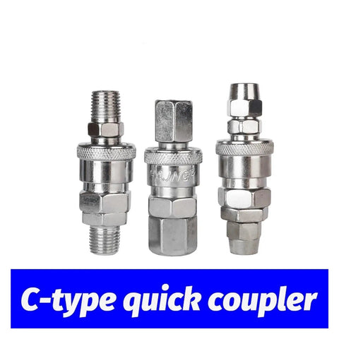 Premium Pneumatic Quick Connector Male And Female C Type Air Hose Coupler Fitting for Air Compressors and Woodworking Tools.