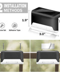 20 Pack LED Outdoor Solar Lights For Deck Fence Steps And Patio, showing installation methods with screws and adhesive tape