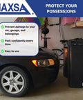 Dual Laser Garage Parking Guide For Two Cars Motion Activated Parking Aid With Independent Lasers Park Perfectly Every Time Clear Visual Cues To Avoid Walls And Shelves Silver Finish Easy Install in garage beside parked car and trash bin