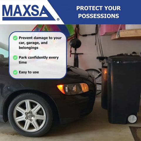 Dual Laser Garage Parking Guide For Two Cars Motion Activated Parking Aid With Independent Lasers Park Perfectly Every Time Clear Visual Cues To Avoid Walls And Shelves Silver Finish Easy Install in garage beside parked car and trash bin