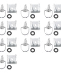 D Ring Quick Release Fairing Fasteners For Motorcycles And Bikes 14mm Universal Fit Quarter Turn Bolts Set With Silver Finish
