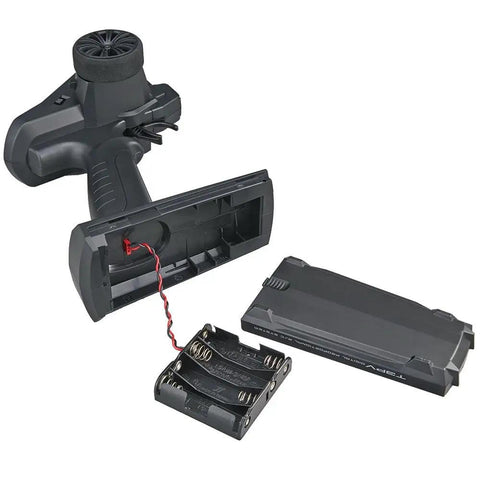 Three Channel 2.4 GHz Computerized RC Surface Transmitter with battery compartment open