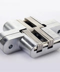 Close-up of Stainless Steel Kitchen Cabinet Hinges 180 Degree Concealed Folding Hinge Tough As Nails Built To Last Heavy Duty Hidden Door Hinge