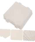 Microwave Mica Waveguide Cover Insulation Sheets 10 Pack, Heat Resistant Oven Guard Crisper Pads Prevent Grease and Splatter shown in stack.
