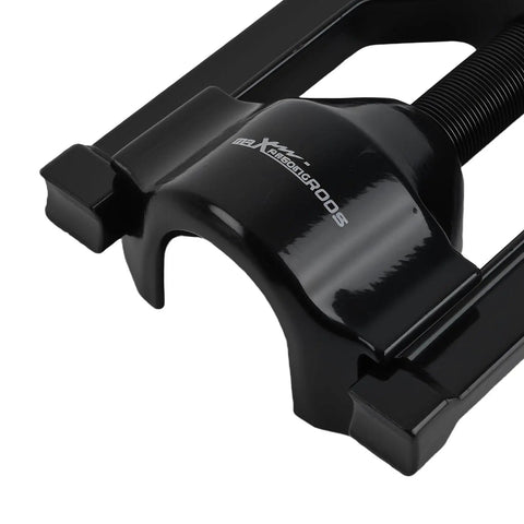 Close-up of Beefed Up Heavy Duty Truck U Joint Puller Set and Bearing Cup Installer tool in black metal for trucks.