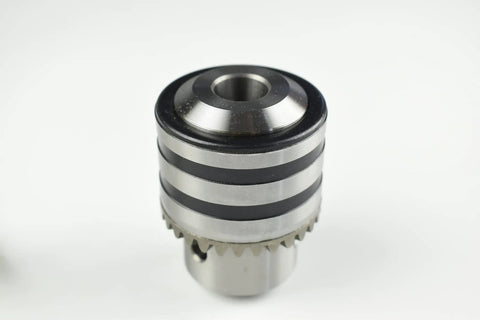 3.0mm To 16mm B16 Drill Chuck Set With Mini Chuck Key for electric drills, stainless steel close-up angle.