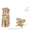 Wooden Mechanical Archballista Tower Puzzle Kit Build Your Own Dope 3D Ballista and Tower Construction Set With Moving Firing Mechanism Durable Natural Wood STEM Toy For Curious Minds, wooden tower and ballista