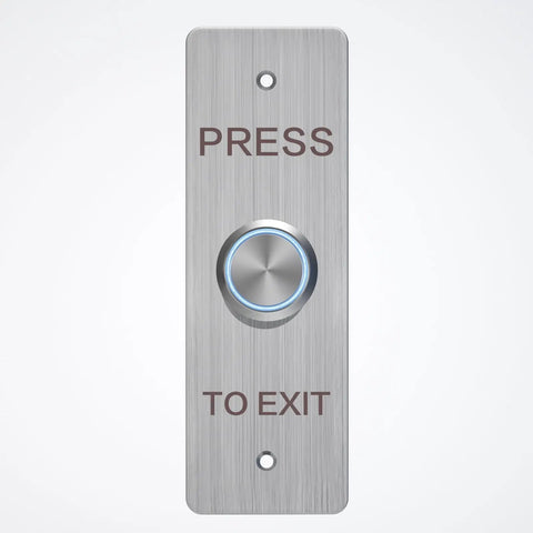 Metal Exit Button from Heavy Duty Waterproof Magnetic Fingerprint Door Access Control Kit With 1200 Pound Holding Force RFID Keypad Reader