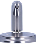 Get Your Door Locked Tight With This Sleek Push Type Door Stop Catch Made From Heavy Duty Zinc Alloy. Black Finish Fits Any Spot. Close-up of the zinc alloy door stop catch with a sleek design.