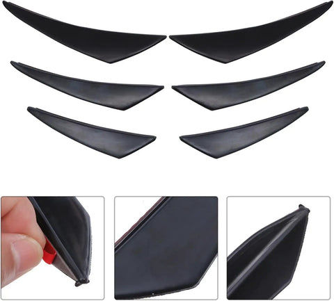 Cool Stylish Front Bumper Canards For Mazda Mx-5 Miata Nd 2016 Up set of 6 matte black rubber splitter fins
