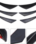 Level Up Your Toyota Supra A90 A91 Style With These 6 Pcs Bold Front Bumper Canards Cut That Rubber Spoiler Splitter Fin Set For High Aero Grip And Scratch Protection That Looks Sick On The Street, black rubber set