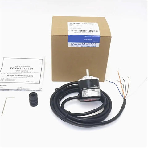 Incremental Rotary Encoder TRD 2T1000BF 360 600 1024 PPR With VH Line Drive Output V A B AF BF Push Pull Options For CNC Machines DIY Robotics And Precision Motion Control, boxed with cable